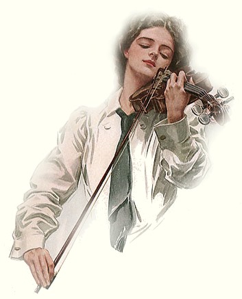 lady with violin