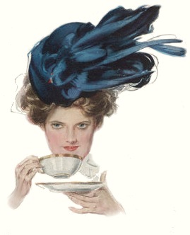 a cup of tea by harrison fisher