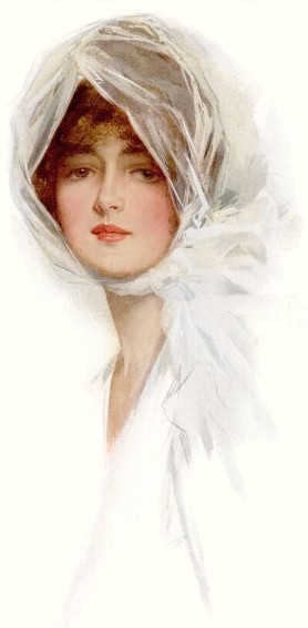 lady in white by harrison fisher 1912