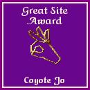 Coyote Jo's Great Site Award
