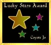 Coyote Jo's Lucky Stars Award