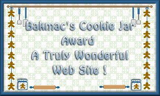 Bakmac's Cookie Jar Award