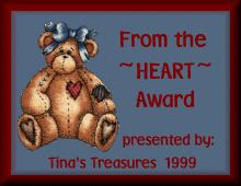 From the Heart Award from Tina's Treasures