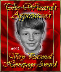 Wizard's Apprentice's Very Personal Homepage Award