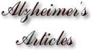 Alzheimer's Articles, Essays, and Stories